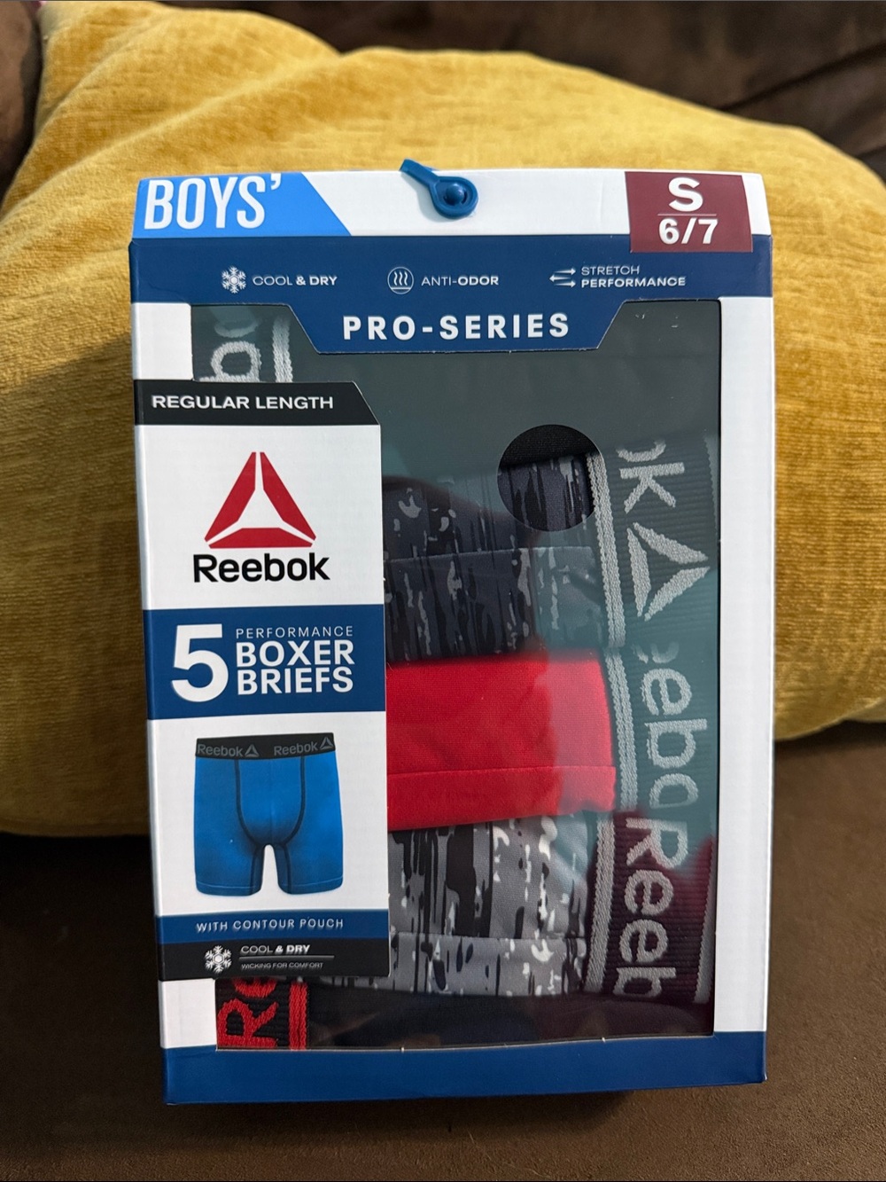 NIB Reebok Boys' Pro-Series 5-Pack Boxer Briefs